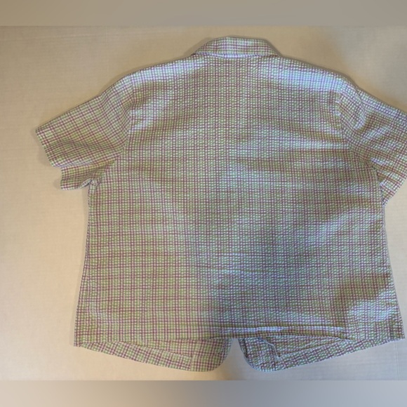 Alfred Dunner pastel floral embroidered button down short sleeve blouse size 22W - Picture 4 of 5